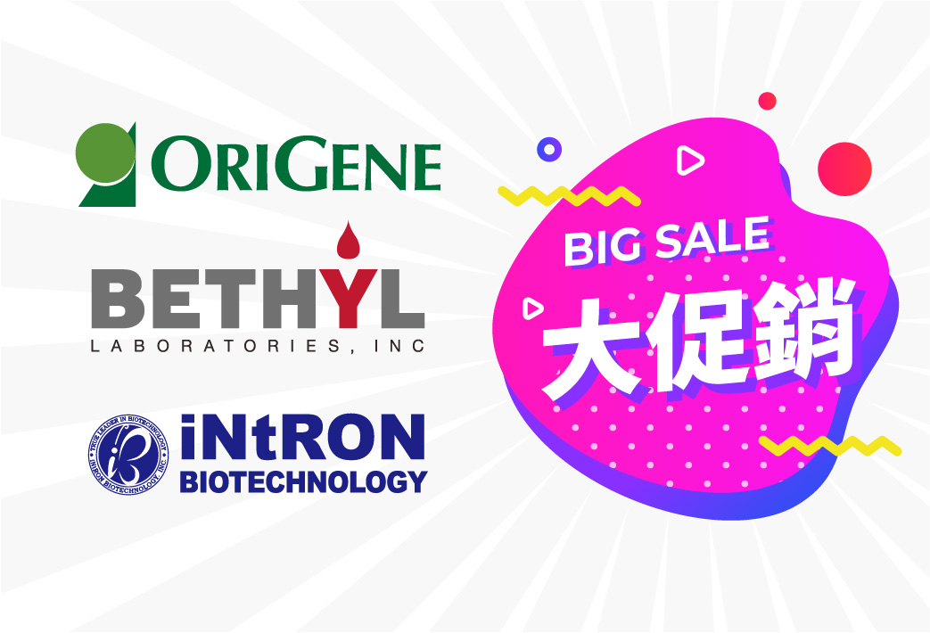 電子報303期 : BIG SALE 大促銷 - OriGene | Bethyl | iNtRON